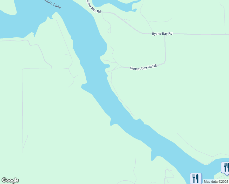 map of restaurants, bars, coffee shops, grocery stores, and more near 13043 Sunset Bay Road Northeast in Zumbro Falls