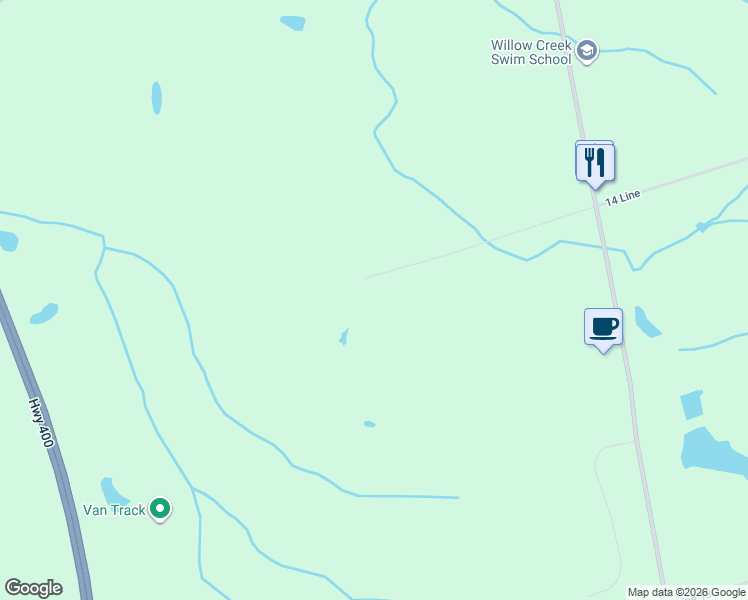 map of restaurants, bars, coffee shops, grocery stores, and more near 2891 14 Line in Innisfil