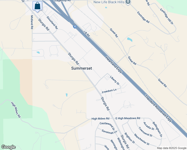 map of restaurants, bars, coffee shops, grocery stores, and more near 11303 Sturgis Road in Summerset