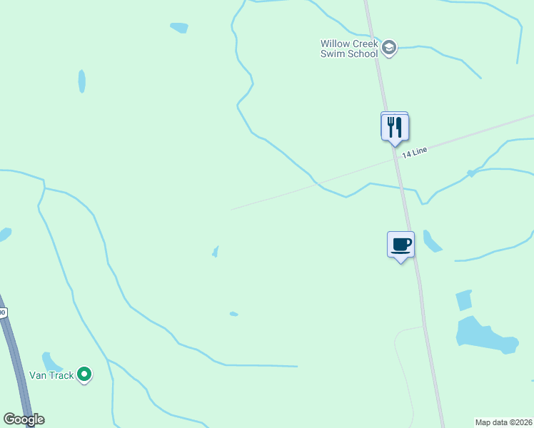 map of restaurants, bars, coffee shops, grocery stores, and more near 3125 14 Line in Innisfil