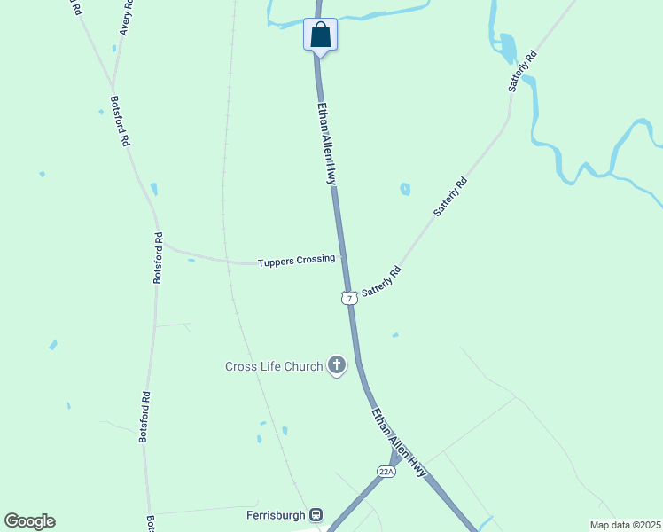 map of restaurants, bars, coffee shops, grocery stores, and more near 1971 U.S. 7 in Ferrisburgh
