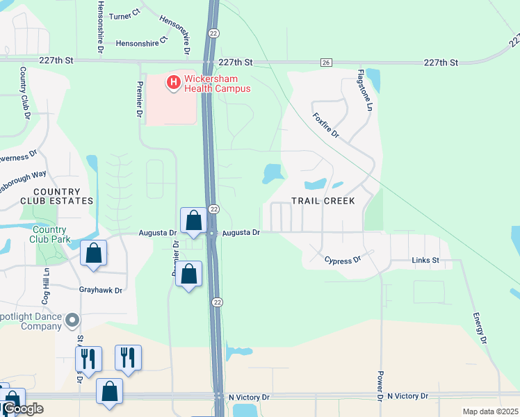 map of restaurants, bars, coffee shops, grocery stores, and more near 121 Firestone Drive in Mankato