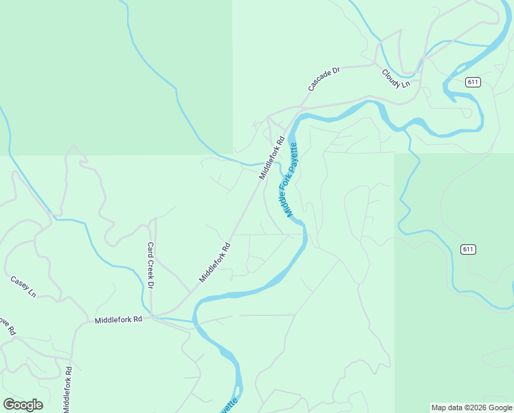 map of restaurants, bars, coffee shops, grocery stores, and more near 749 Middlefork Road in Garden Valley