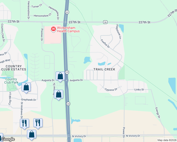 map of restaurants, bars, coffee shops, grocery stores, and more near 121 Palmer Path in Mankato