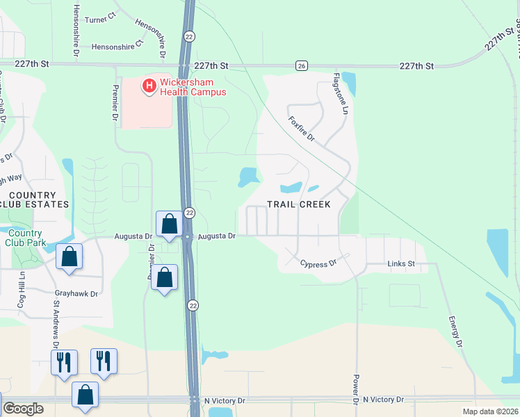 map of restaurants, bars, coffee shops, grocery stores, and more near 121 Palmer Path in Mankato