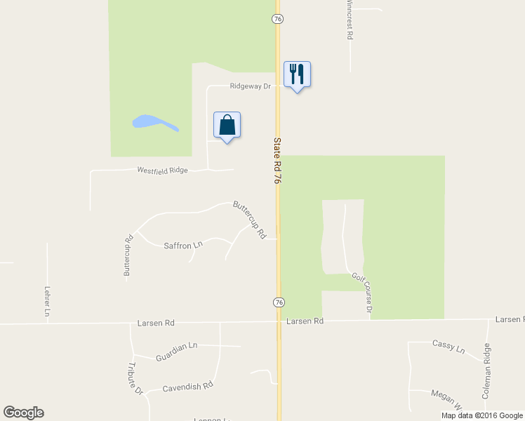 map of restaurants, bars, coffee shops, grocery stores, and more near 2948 Buttercup Road in Neenah