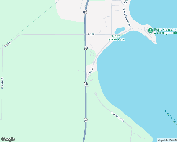 map of restaurants, bars, coffee shops, grocery stores, and more near 1145 Park Road in Madison Lake