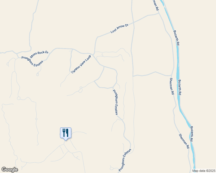 map of restaurants, bars, coffee shops, grocery stores, and more near 23128 Watercourse Way in Bend