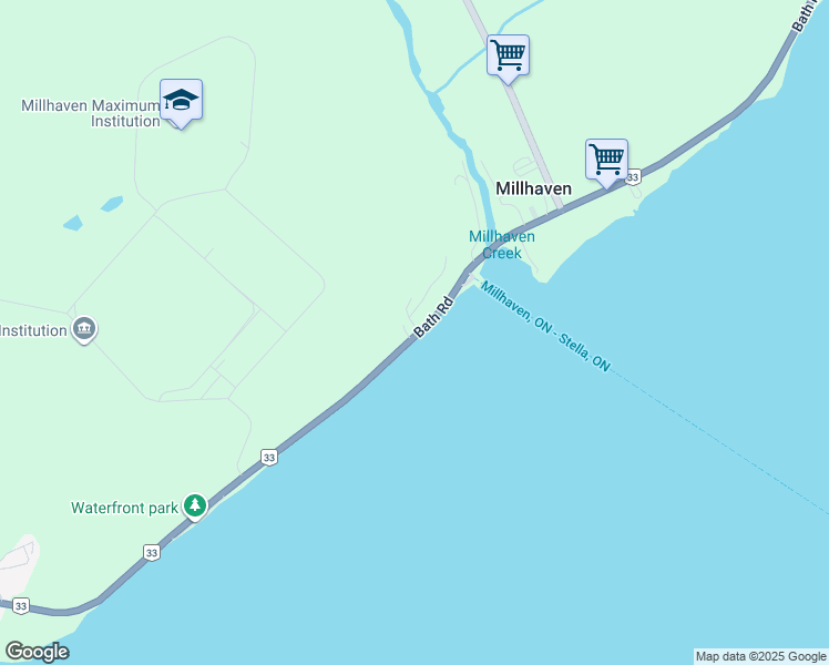 map of restaurants, bars, coffee shops, grocery stores, and more near 5633 Bath Road in Bath