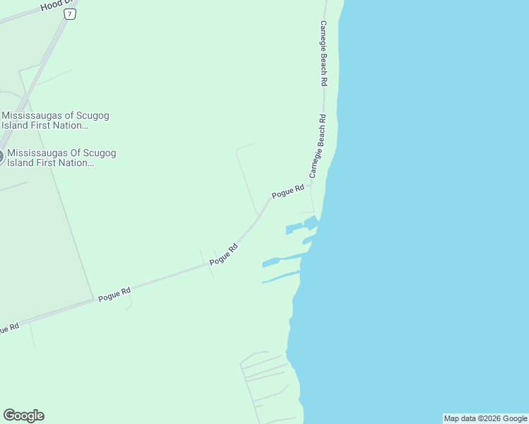 map of restaurants, bars, coffee shops, grocery stores, and more near 3340 Pogue Road in Scugog