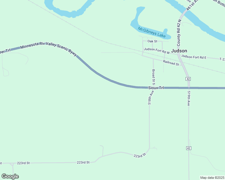 map of restaurants, bars, coffee shops, grocery stores, and more near 51597 Minnesota 68 in Lake Crystal