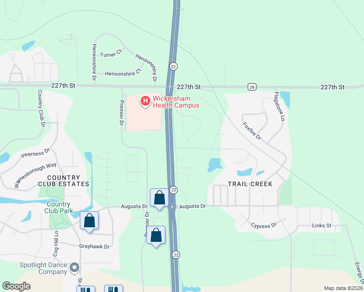 map of restaurants, bars, coffee shops, grocery stores, and more near 250 North Augusta Court in Mankato