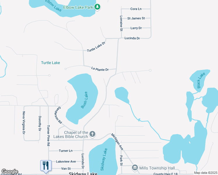 map of restaurants, bars, coffee shops, grocery stores, and more near 4887-4947 Lucinda Drive in Prescott
