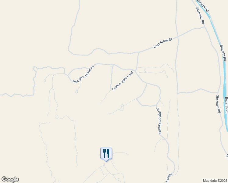 map of restaurants, bars, coffee shops, grocery stores, and more near 23013 Canyon View Loop in Bend