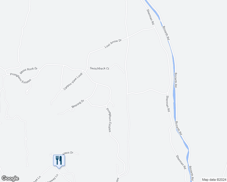 map of restaurants, bars, coffee shops, grocery stores, and more near 65950 Pronghorn Estates in Bend