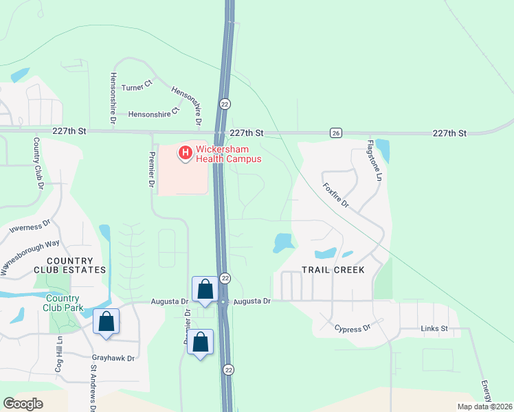 map of restaurants, bars, coffee shops, grocery stores, and more near 250 North Augusta Court in Mankato