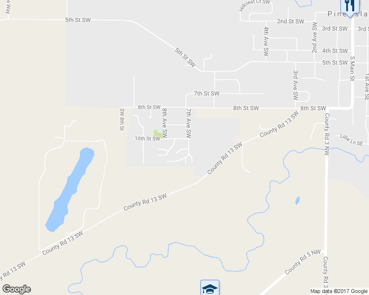 map of restaurants, bars, coffee shops, grocery stores, and more near 724 Morgan Court Southwest in Pine Island