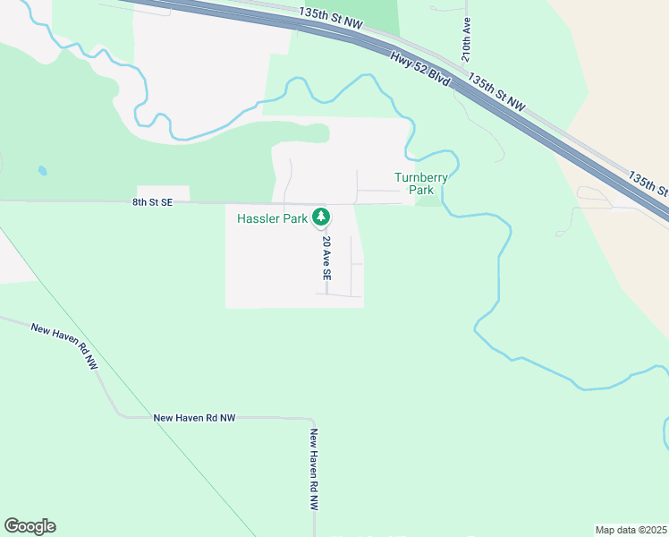 map of restaurants, bars, coffee shops, grocery stores, and more near 1053 20 Avenue Southeast in Pine Island