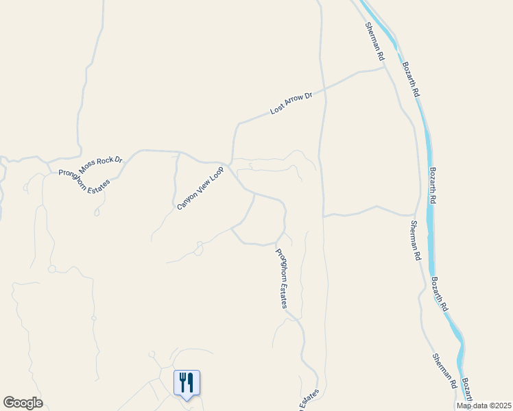 map of restaurants, bars, coffee shops, grocery stores, and more near 65922 Bearing Drive in Bend