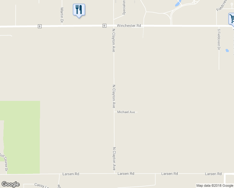 map of restaurants, bars, coffee shops, grocery stores, and more near 8314 North Clayton Avenue in Neenah