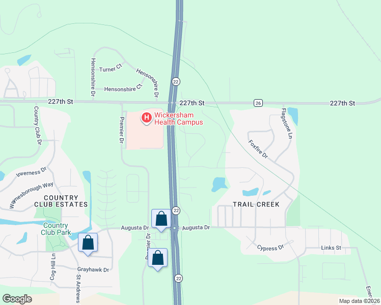 map of restaurants, bars, coffee shops, grocery stores, and more near 250 North Augusta Court in Mankato