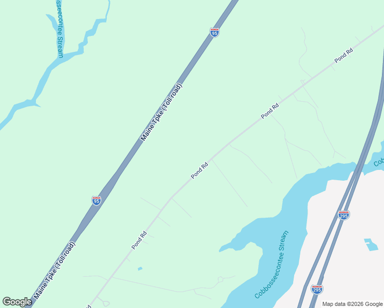 map of restaurants, bars, coffee shops, grocery stores, and more near Pond Road in West Gardiner