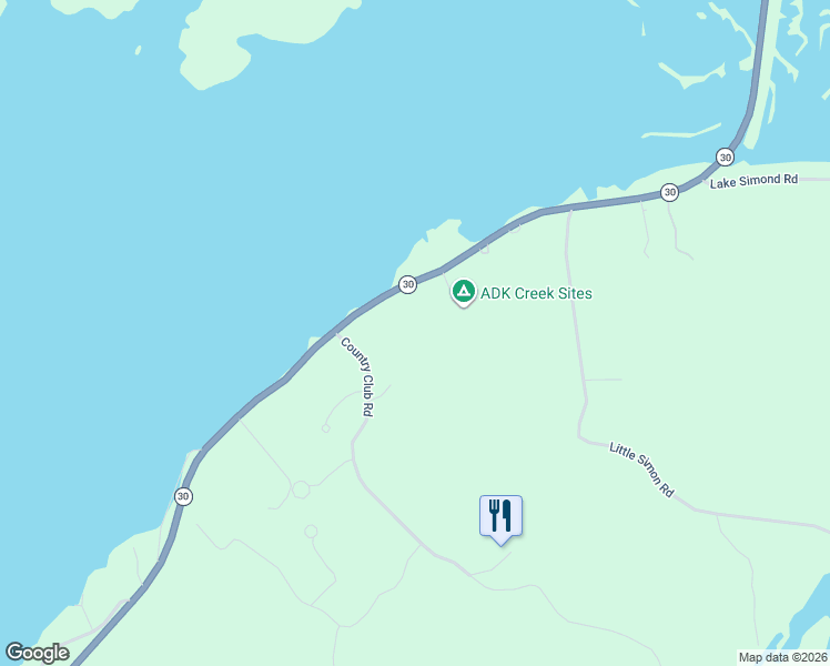 map of restaurants, bars, coffee shops, grocery stores, and more near 10 Logan Ln in Tupper Lake