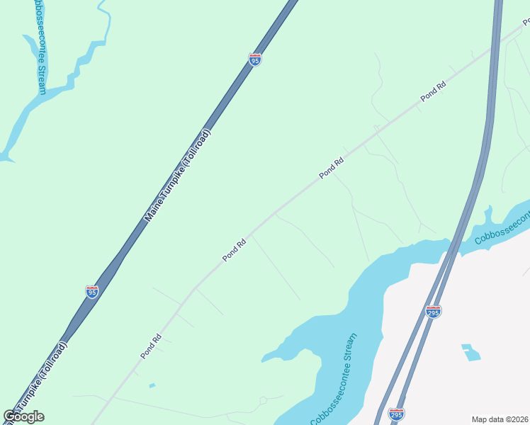 map of restaurants, bars, coffee shops, grocery stores, and more near Pond Road in West Gardiner