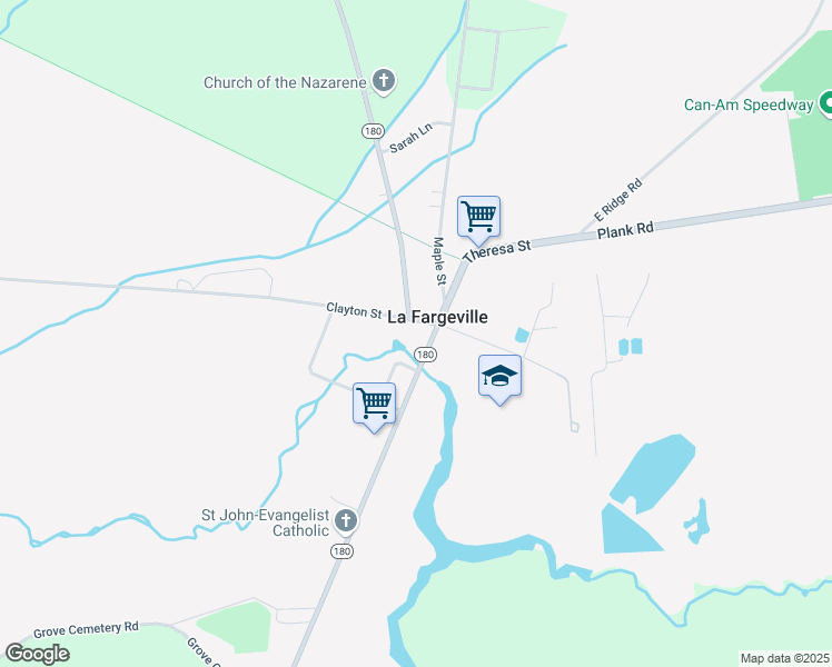 map of restaurants, bars, coffee shops, grocery stores, and more near 20300 County Road 181 in La Fargeville