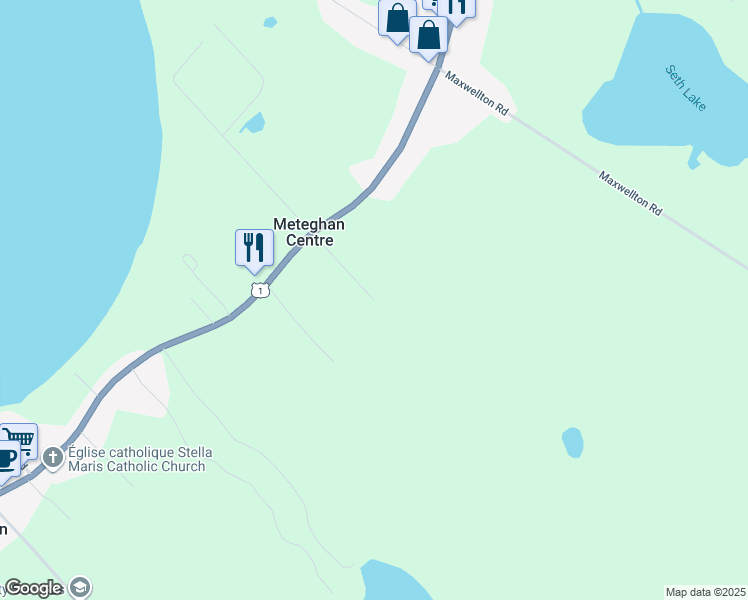 map of restaurants, bars, coffee shops, grocery stores, and more near John Thibodeau Road in Clare