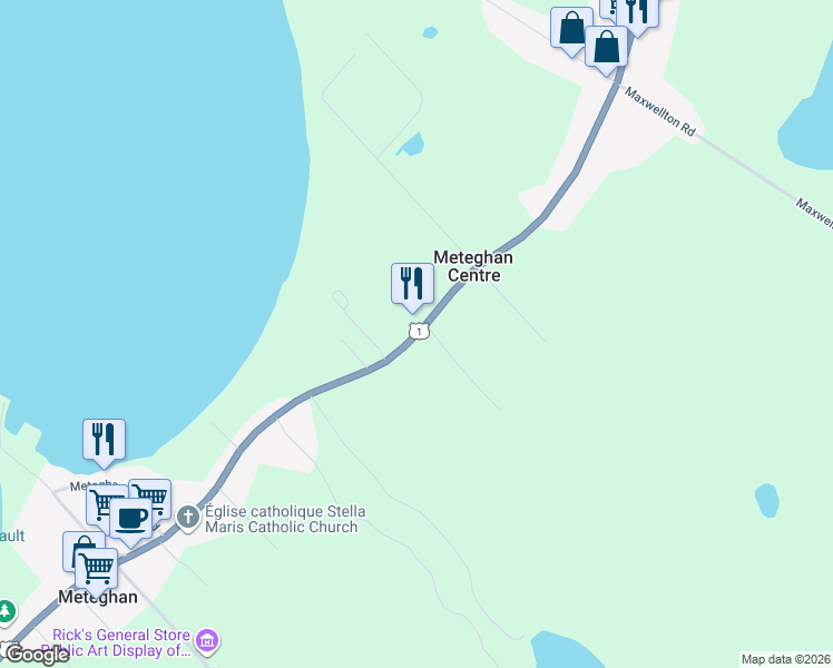 map of restaurants, bars, coffee shops, grocery stores, and more near Highway 1 in Clare