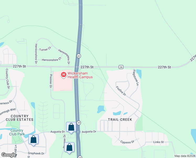 map of restaurants, bars, coffee shops, grocery stores, and more near 58349 227th Street in Mankato