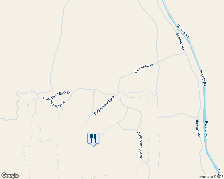 map of restaurants, bars, coffee shops, grocery stores, and more near 66100 Pronghorn Estates in Bend
