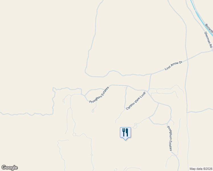 map of restaurants, bars, coffee shops, grocery stores, and more near 22944 Moss Rock Drive in Bend