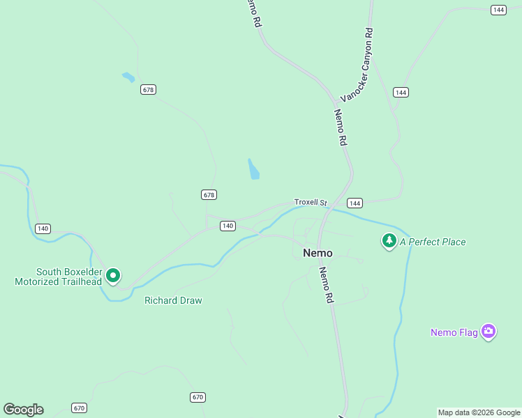 map of restaurants, bars, coffee shops, grocery stores, and more near Dude Wrangler Road in Nemo