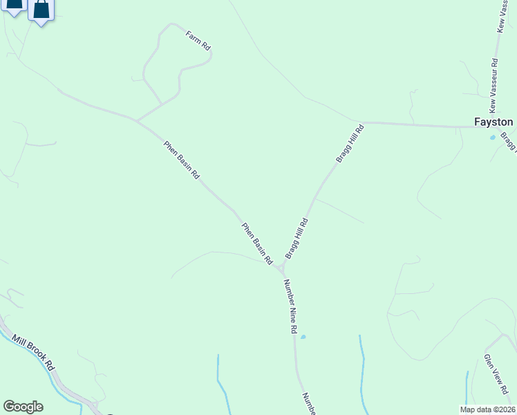 map of restaurants, bars, coffee shops, grocery stores, and more near 246 Phen Basin Road in Waitsfield