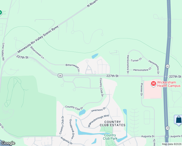 map of restaurants, bars, coffee shops, grocery stores, and more near 110 Golden Tee Drive in Mankato