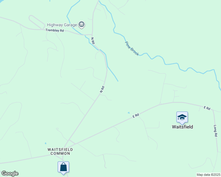 map of restaurants, bars, coffee shops, grocery stores, and more near 552 North Road in Waitsfield