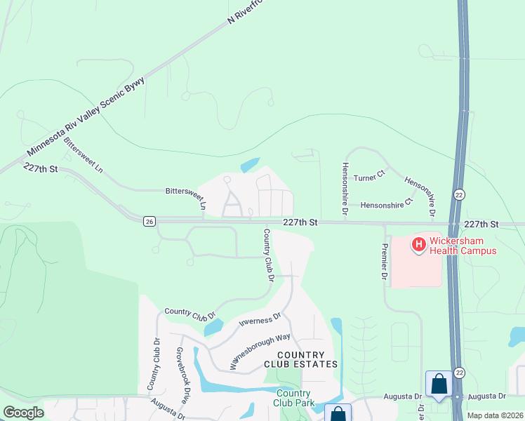 map of restaurants, bars, coffee shops, grocery stores, and more near 106 Maple Drive in Mankato