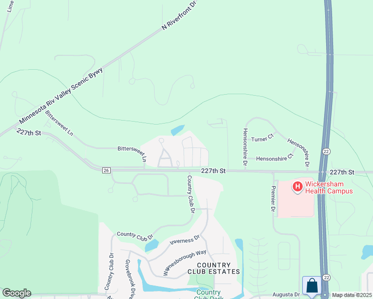 map of restaurants, bars, coffee shops, grocery stores, and more near 106 Maple Drive in Mankato