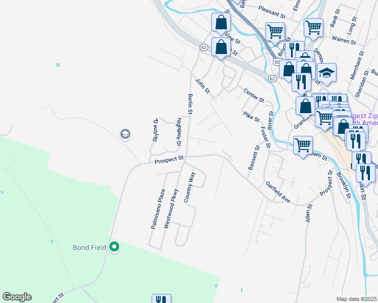 map of restaurants, bars, coffee shops, grocery stores, and more near 188 Berlin Street in Barre