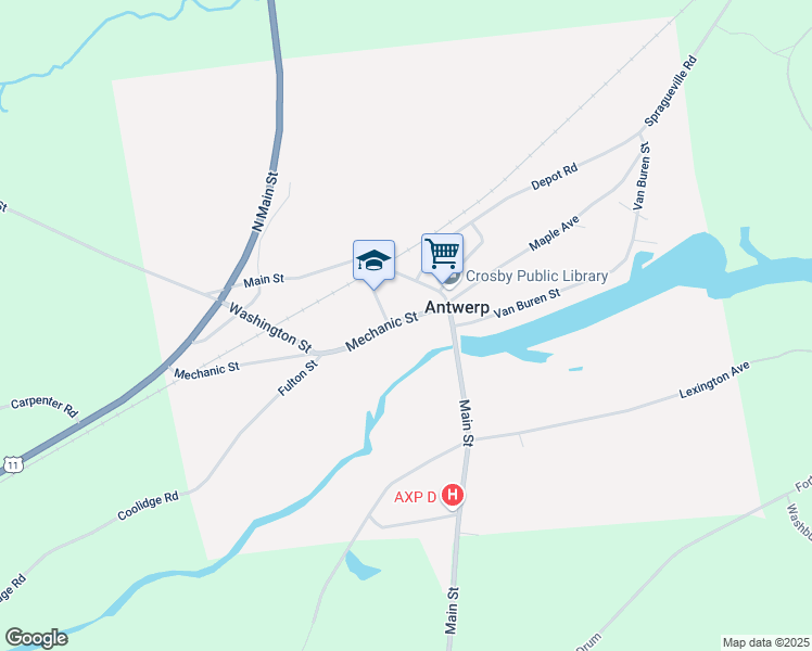 map of restaurants, bars, coffee shops, grocery stores, and more near 10 Mechanic Street in Antwerp