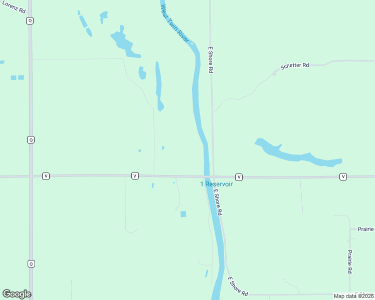 map of restaurants, bars, coffee shops, grocery stores, and more near 1600 County Road V in Two Rivers