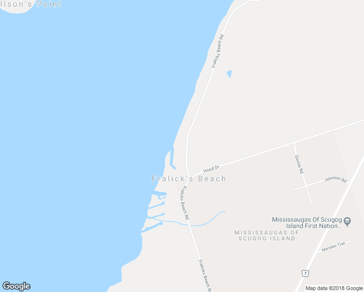 map of restaurants, bars, coffee shops, grocery stores, and more near 342 Fralicks Beach Road in Port Perry