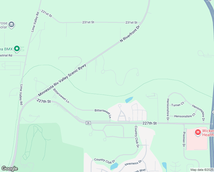 map of restaurants, bars, coffee shops, grocery stores, and more near 125 Kestrel Drive in Mankato