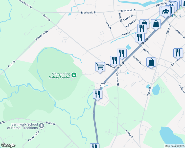 map of restaurants, bars, coffee shops, grocery stores, and more near Conway Road in Camden
