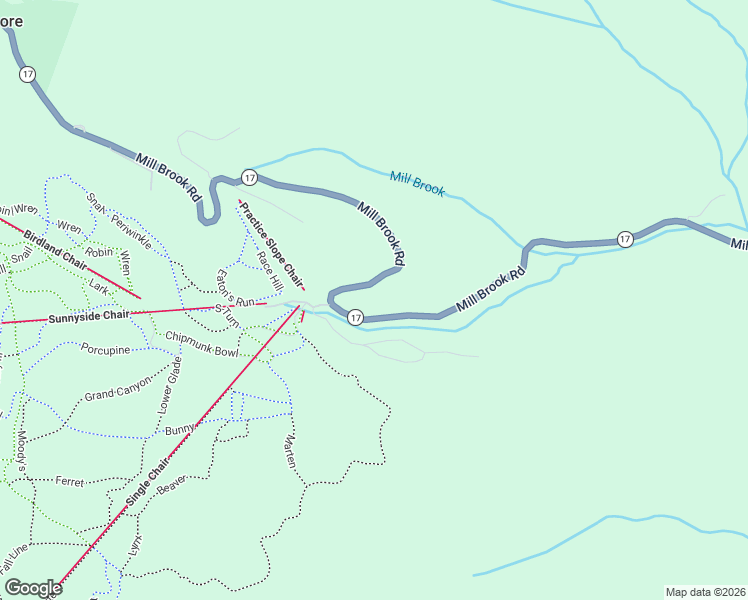 map of restaurants, bars, coffee shops, grocery stores, and more near 4454 Mill Brook Road in Waitsfield