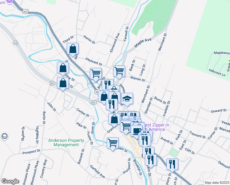 map of restaurants, bars, coffee shops, grocery stores, and more near 29 Maple Avenue in Barre