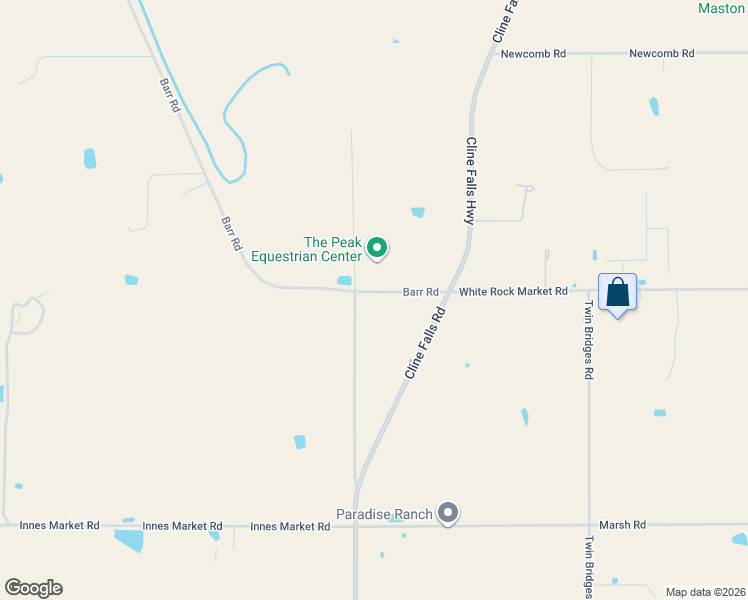 map of restaurants, bars, coffee shops, grocery stores, and more near 66215 Barr Road in Bend