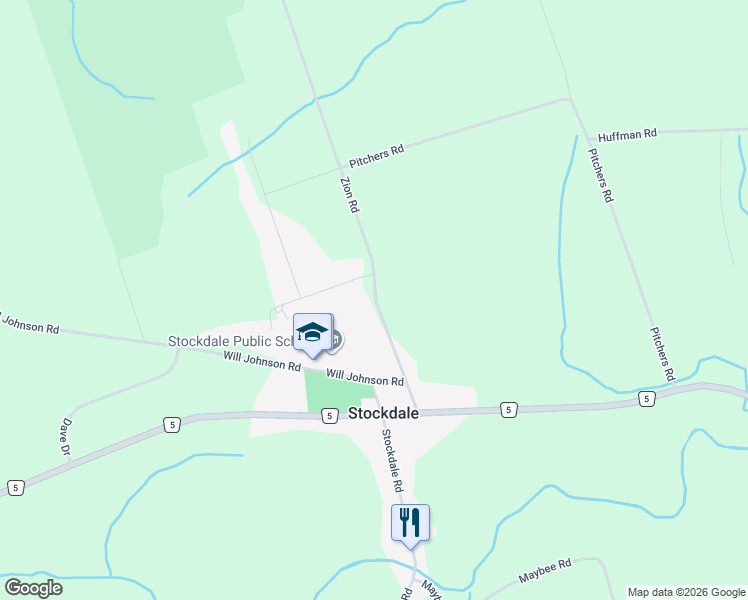 map of restaurants, bars, coffee shops, grocery stores, and more near 58 Zion Road in Quinte West